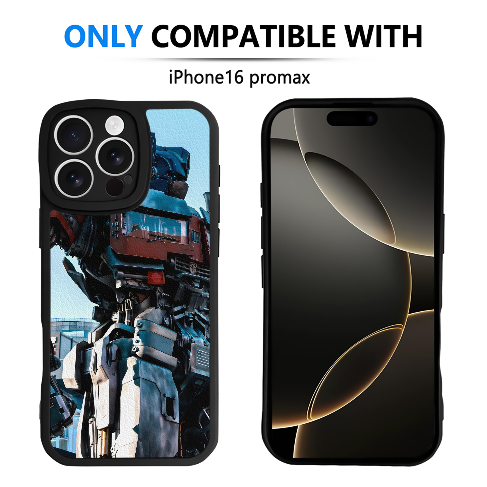 （画像用） Transformers トランスフォーマー 【iPhone 16シリーズ対応】シリコンスマホケース（レザー調） 材質：シリコン